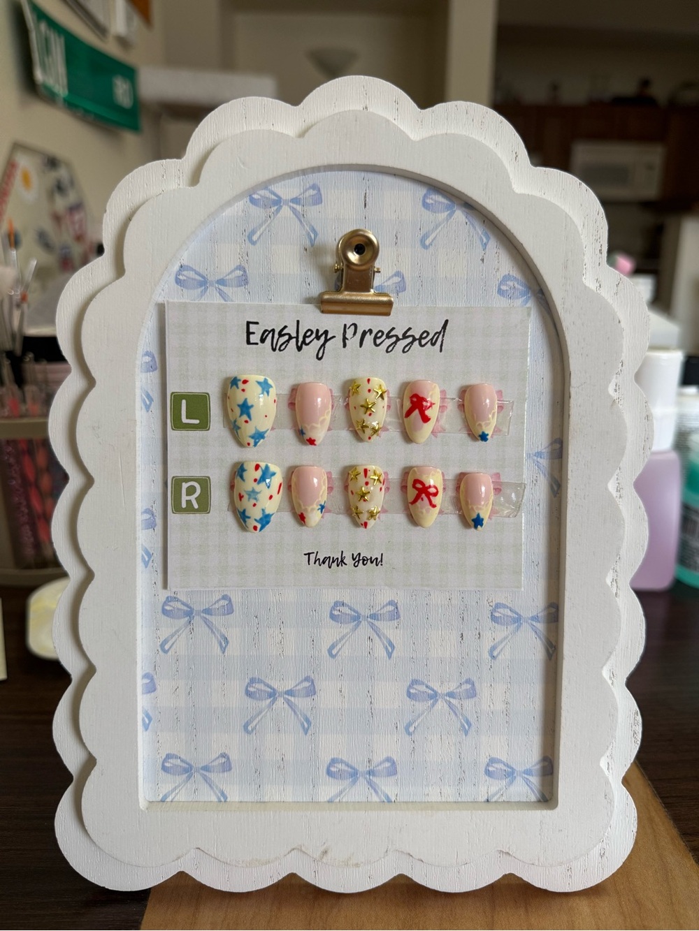 Blue Star & Bow Press-On Nail Set